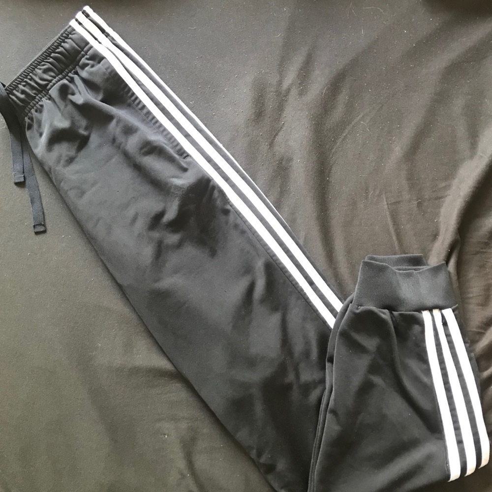 Adidas joggers; cuffed ankles ~size 2/18~